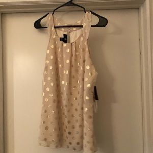 Sparkly gold polka dot top